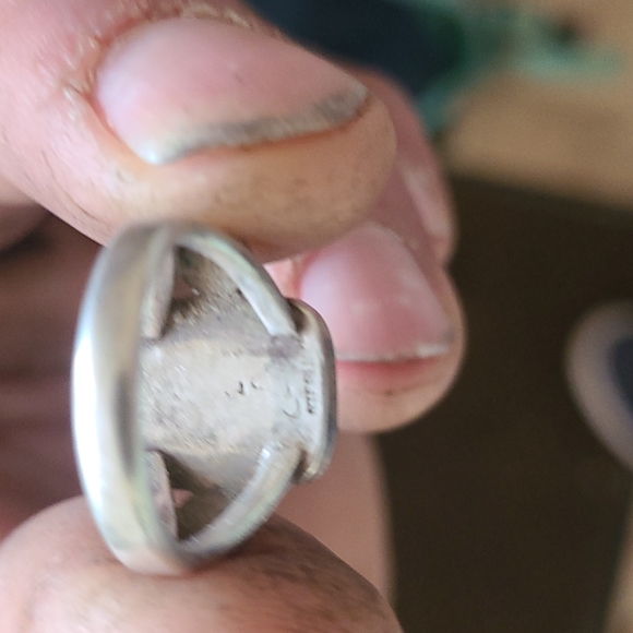 Silver and ivory ring - Picture 4 of 4